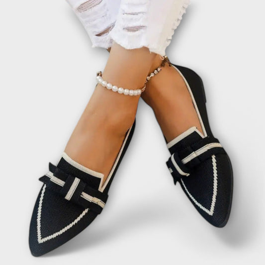 Zapatos planos de mujer con diseño anudado