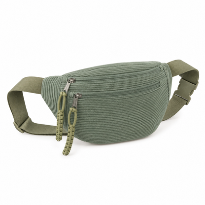 Olivia | Bolso de hombro de terciopelo acanalado