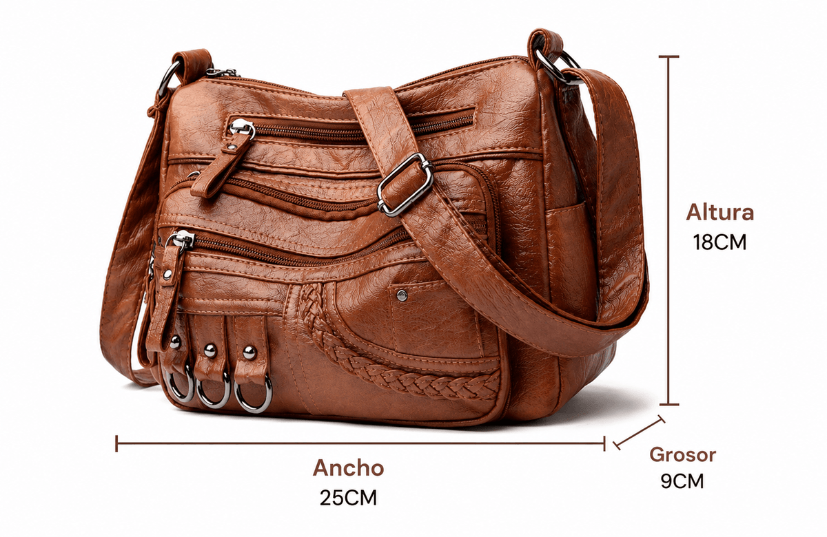 María - Bolso de hombro multibolsillos