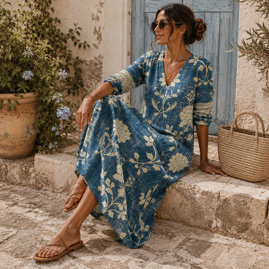 Alba | Vestido largo Sauce en Flor
