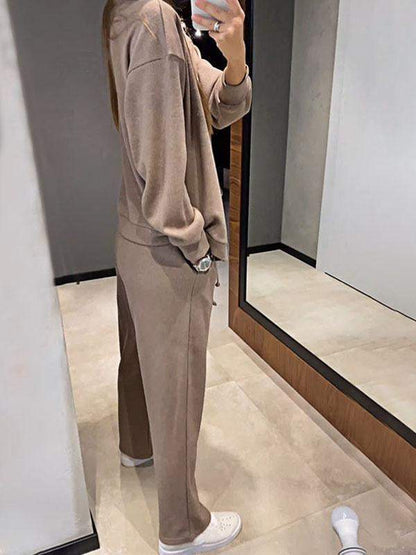 Amelia - Conjunto de cárdigan y pantalón de punto
