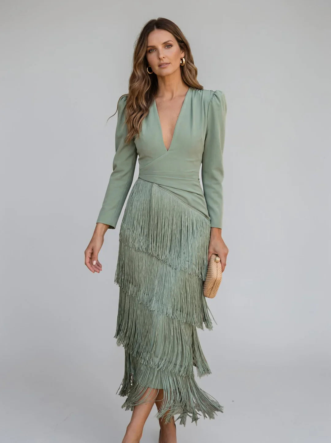 Sofía - Vestido con Flecos Elegante
