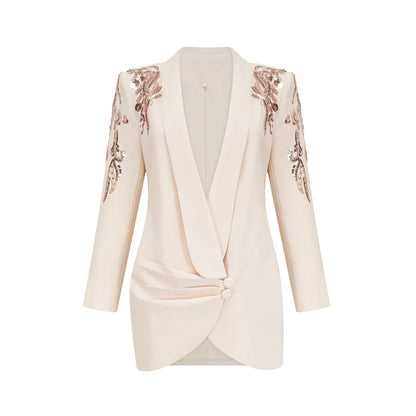 Elena - Vestido blazer adornado con lentejuelas