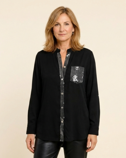 Leire - Camisa con lentejuelas