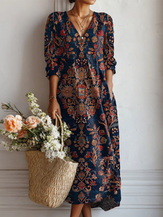 Carmen | Vestido largo vintage Medianoche