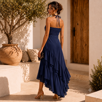 Carla | Vestido Elegante con Bajo Asimétrico™