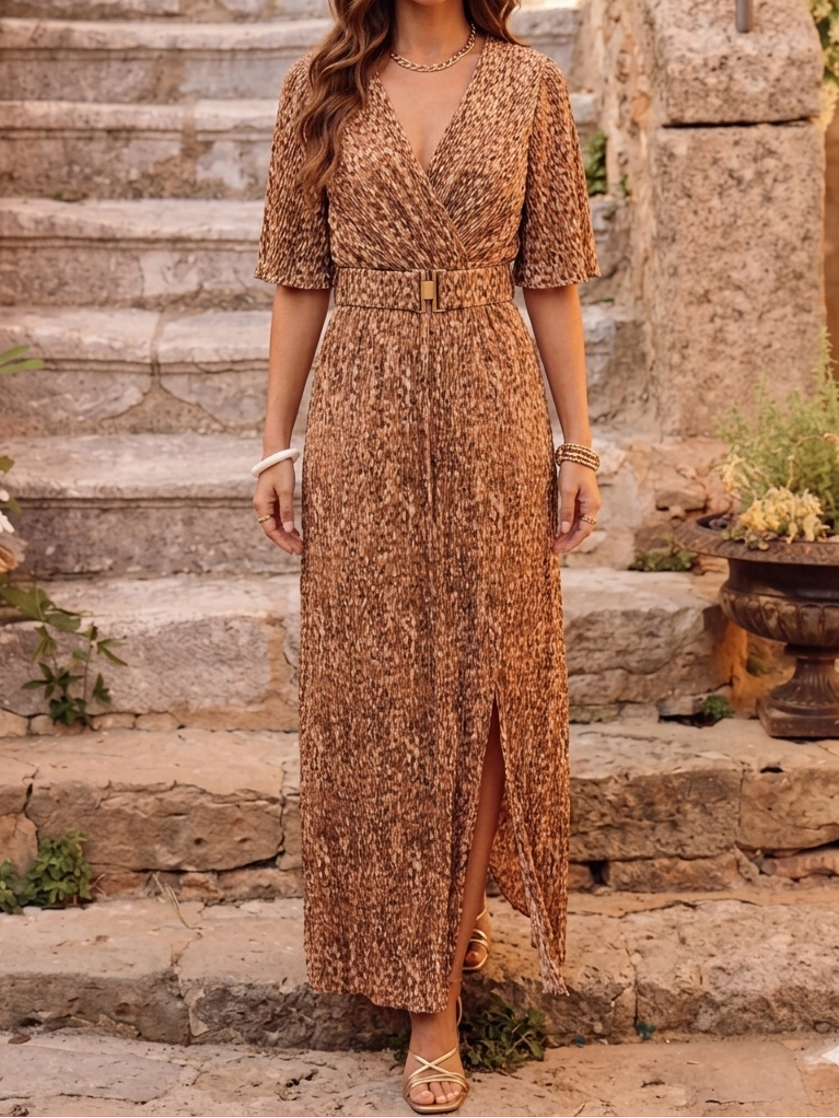 Diona™ Vestido largo con cinturón primavera/verano (Edición Limitada)