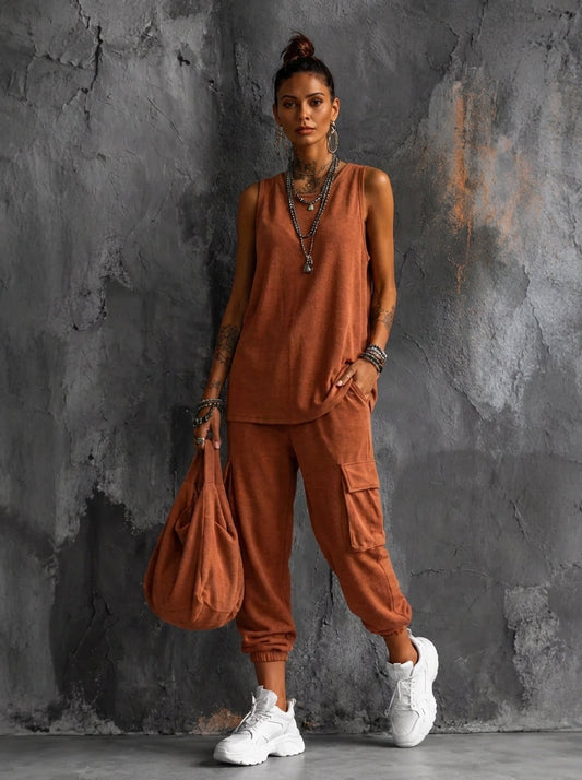 Nora - Conjunto casual de dos piezas cómodo