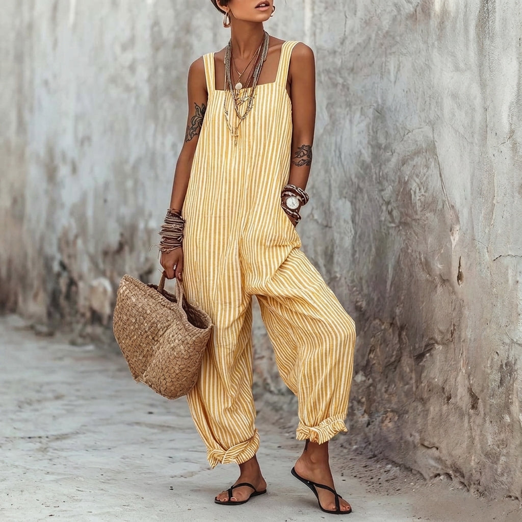 Mariona - Mono a rayas con tirantes
