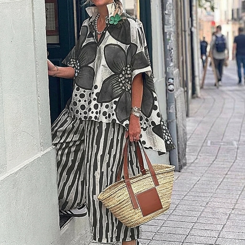 Valentina - Conjunto estampado de dos piezas