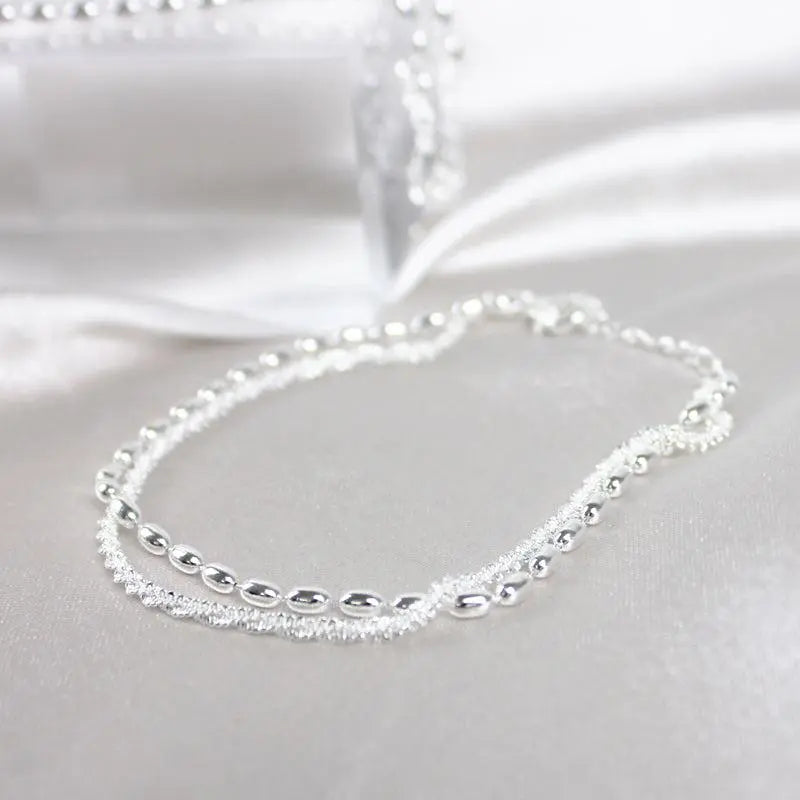 Set de Pulseras Elegantes Plata con Zirconio