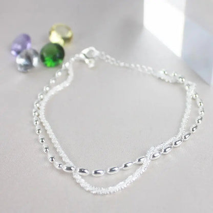Set de Pulseras Elegantes Plata con Zirconio