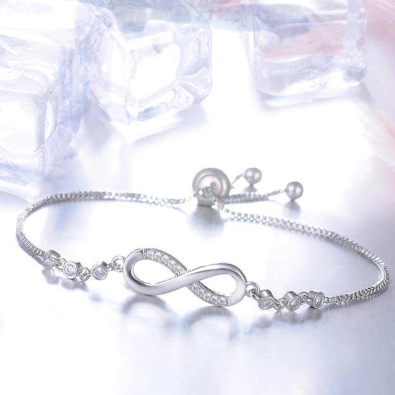 Pulsera Ajustable Chic Infinito Oro Rosa