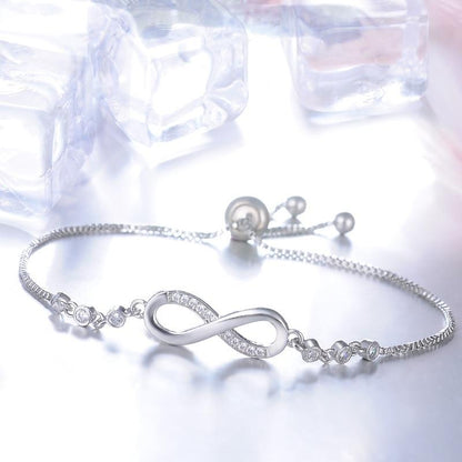 Pulsera Ajustable Chic Infinito Oro Rosa