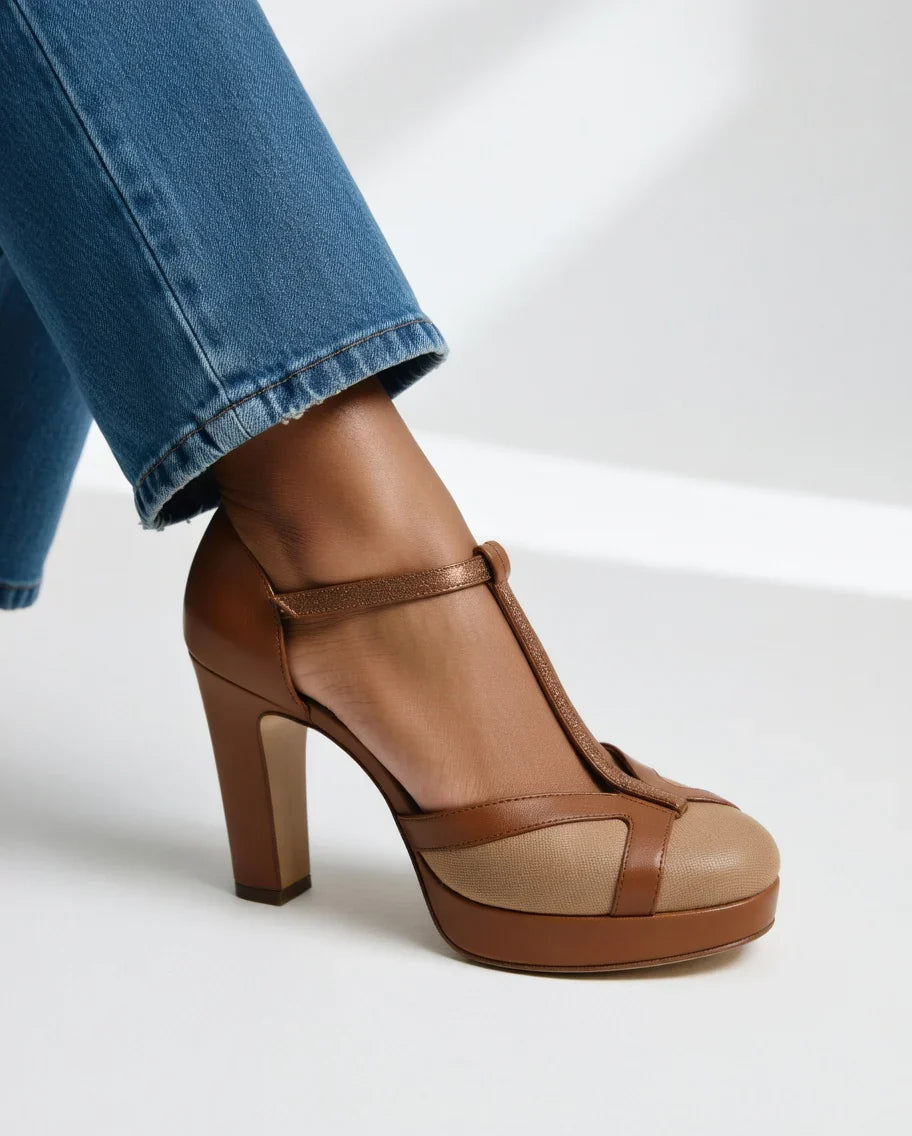 Malena - Tacones retro elegantes con sujeción ergonómica