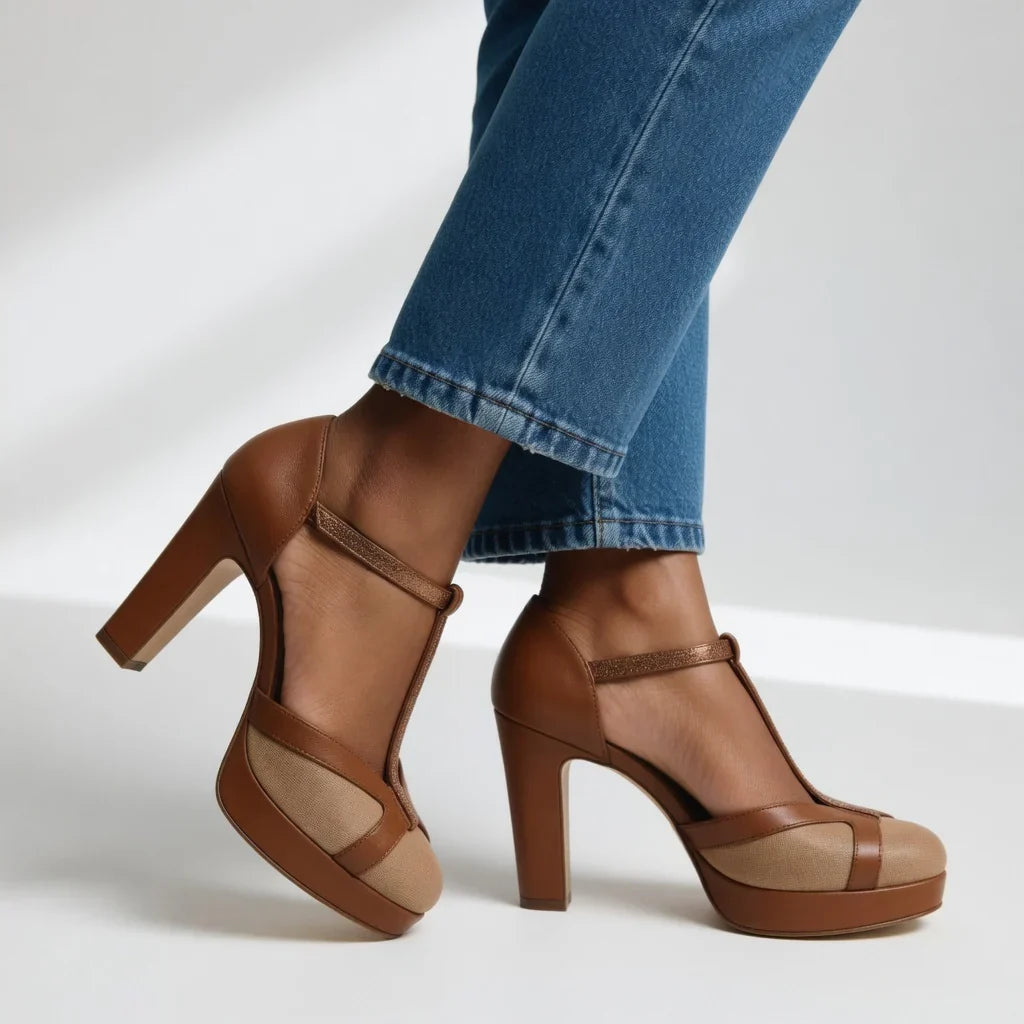 Malena - Tacones retro elegantes con sujeción ergonómica