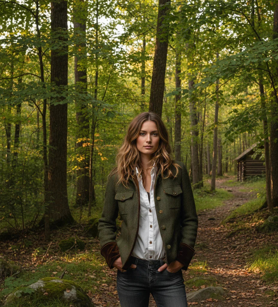 Daniela | Chaqueta elegante con detalles de terciopelo