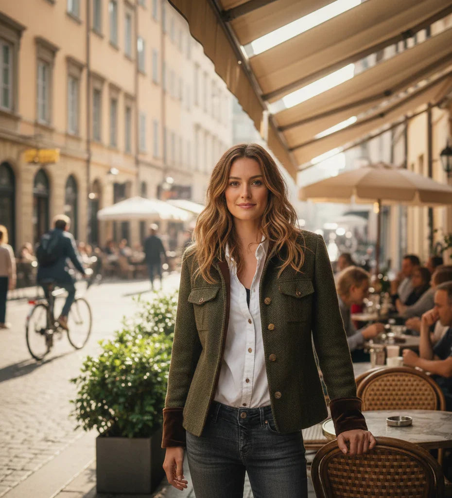 Daniela - Chaqueta elegante con detalles de terciopelo