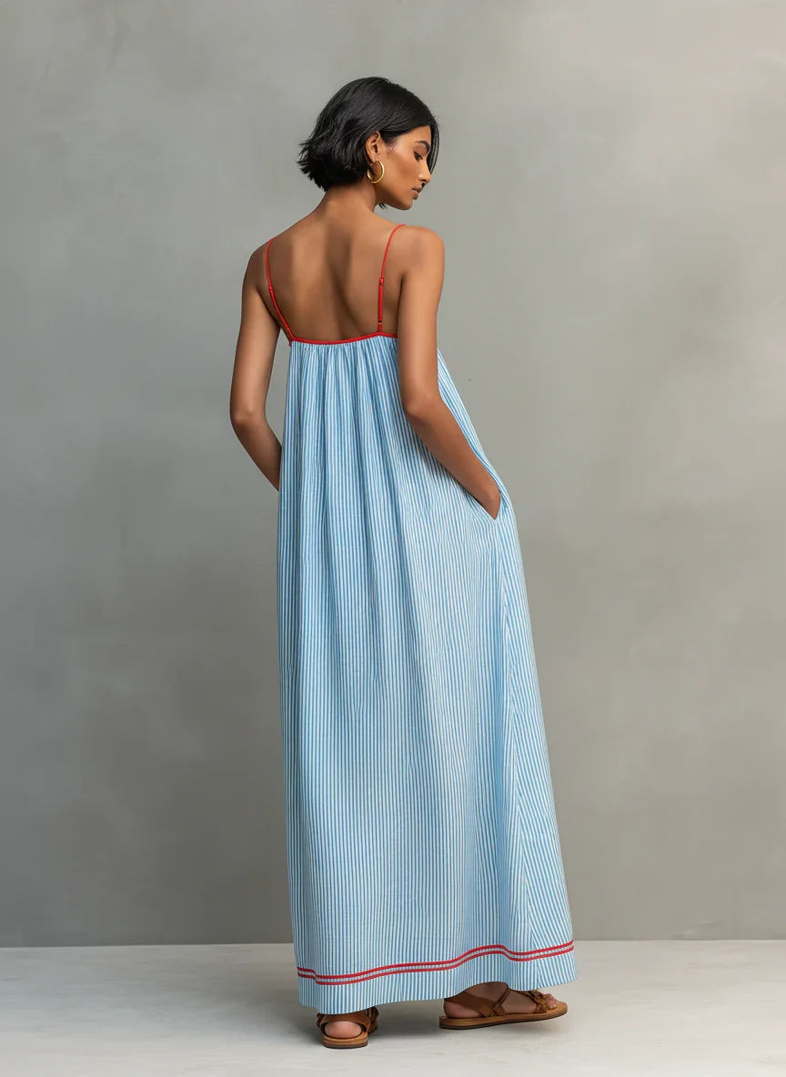Azure - Vestido largo de rayas