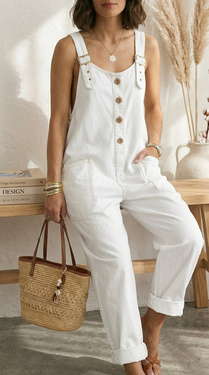 Pilar | Peto Vintage Azul Tirantes Ajustables