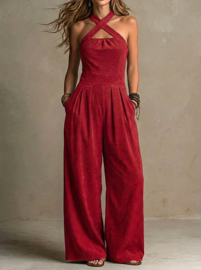 Kira - Mono elegante con escote cruzado