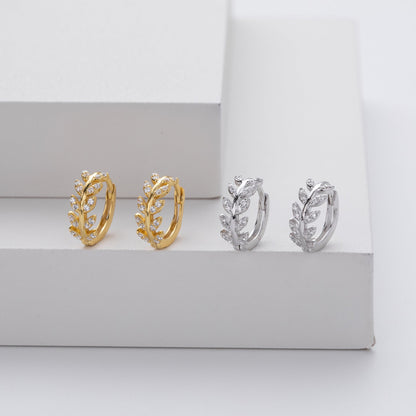 Pendientes Plata en Forma de Hoja