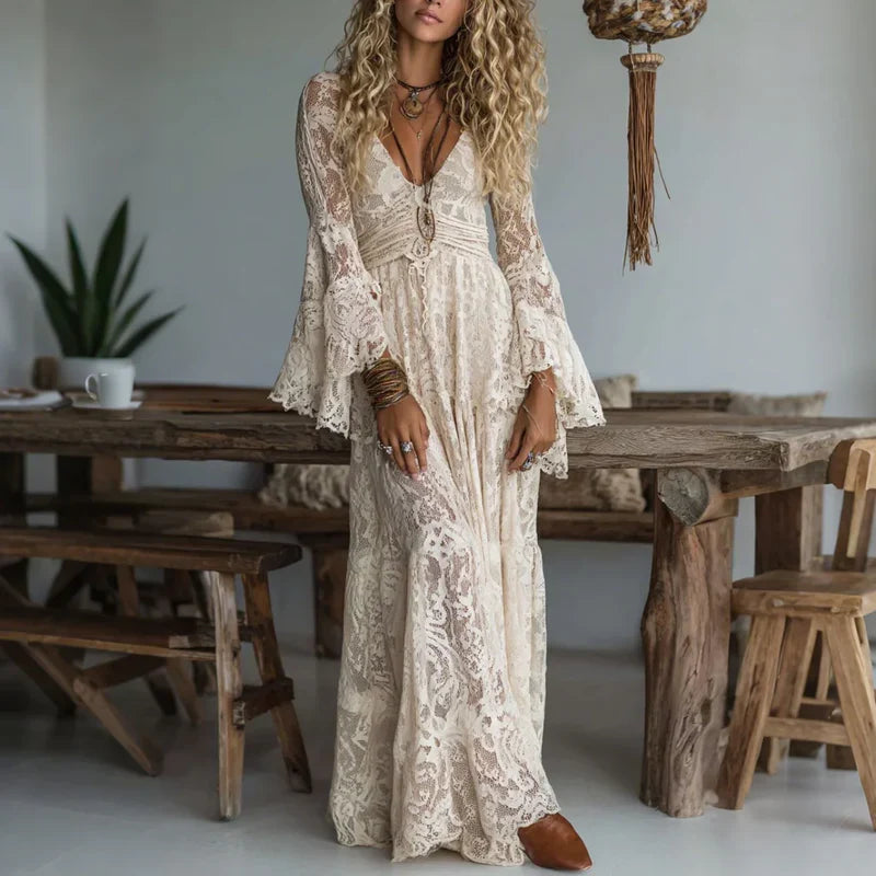 Luisa - Vestido largo vintage de corte sirena
