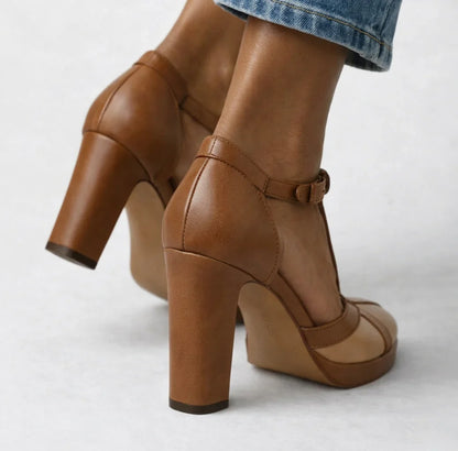 Malena - Tacones retro elegantes con sujeción ergonómica