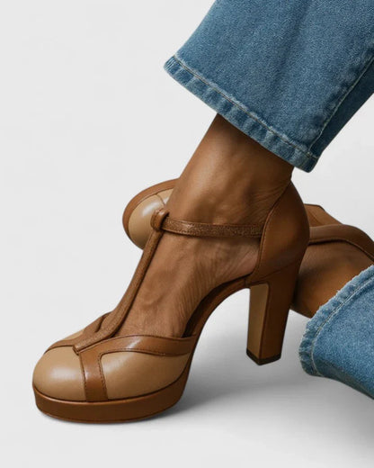Malena - Tacones retro elegantes con sujeción ergonómica