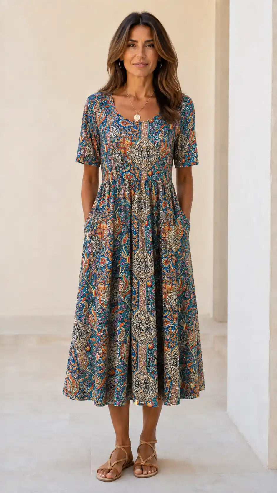 Vestido Pilar Azur