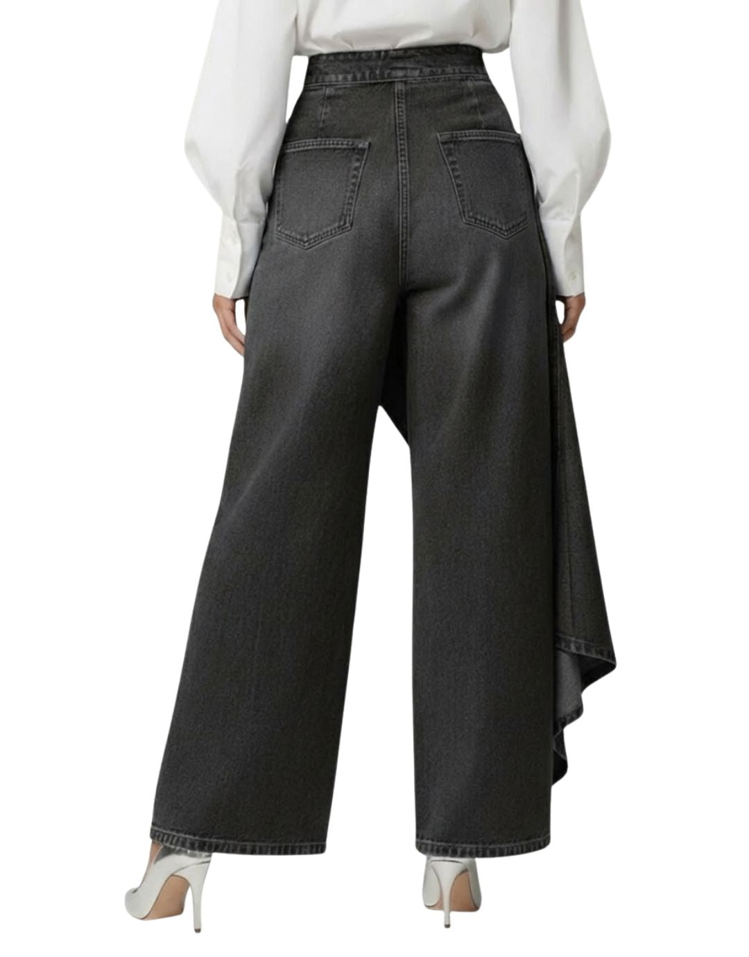 Jeans Vaqueros Cruzados de Mujer Tiro Medio