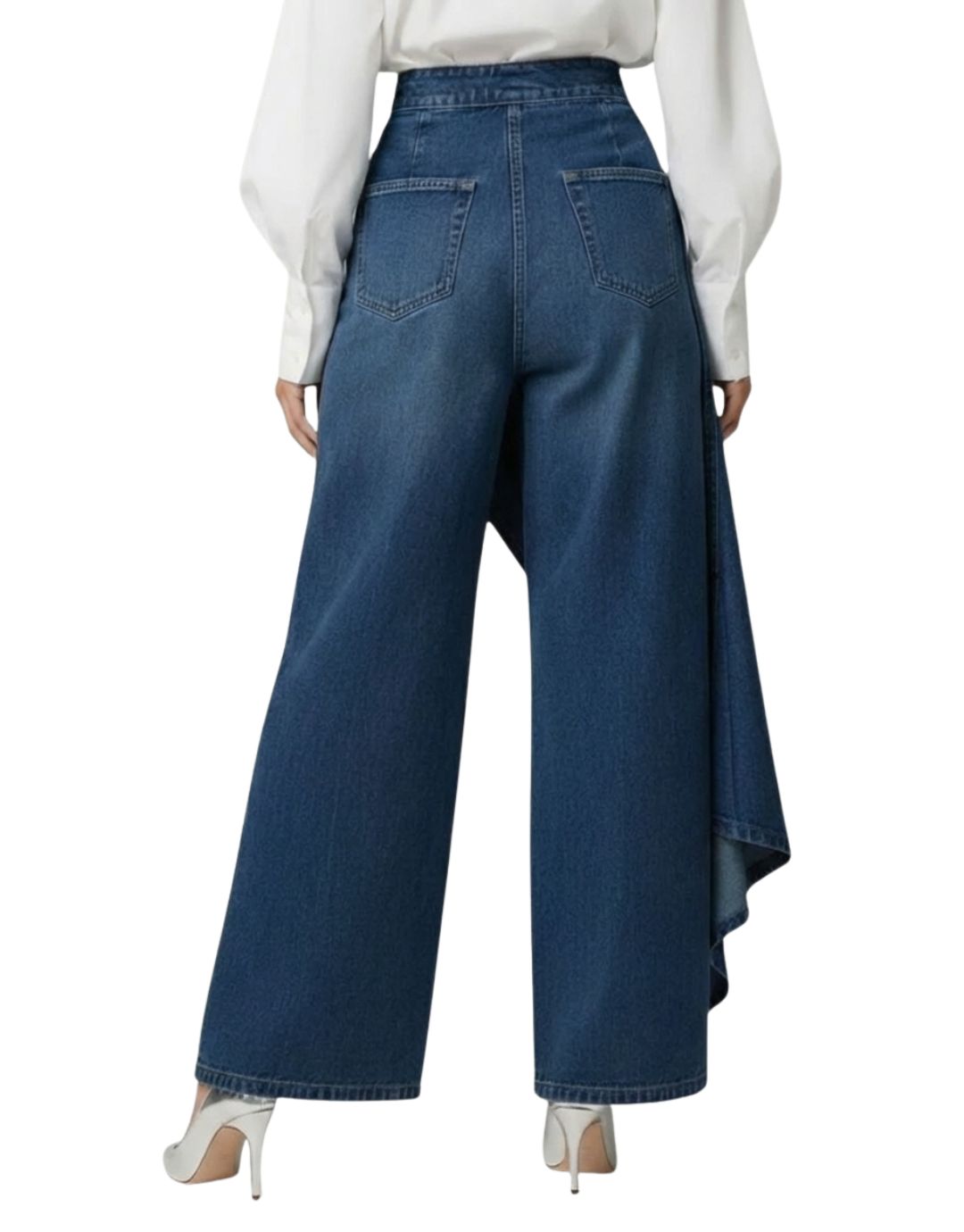 Jeans Vaqueros Cruzados de Mujer Tiro Medio