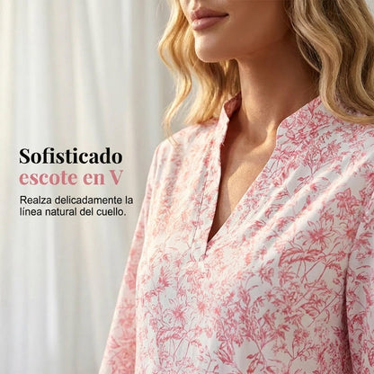 Soraya - Vestido con escote en V y estampado
