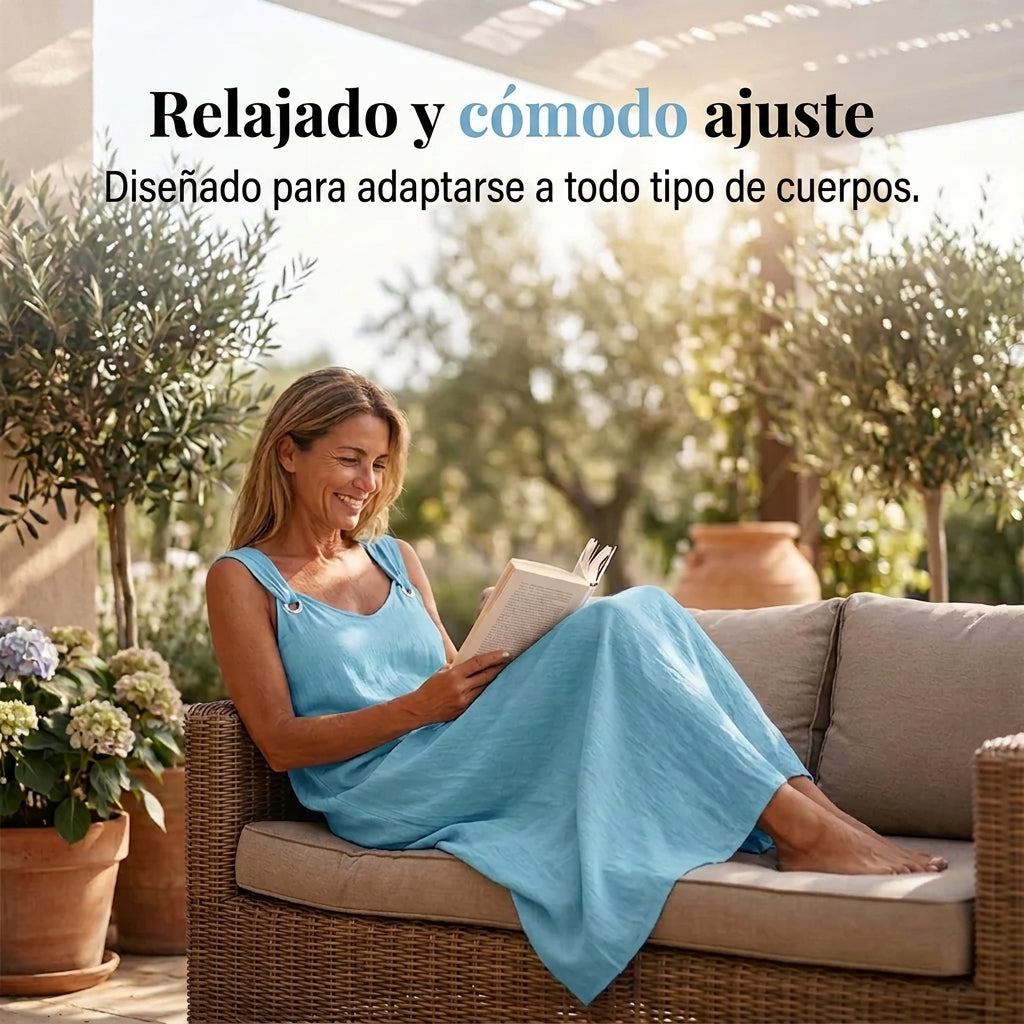 Brisa - Vestido maxi con tirantes de anillas