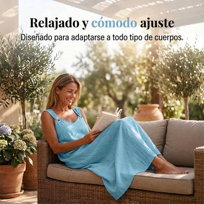 Brisa - Vestido maxi con tirantes de anillas