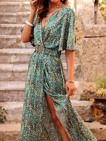 Diona™ Vestido largo con cinturón primavera/verano (Edición Limitada)