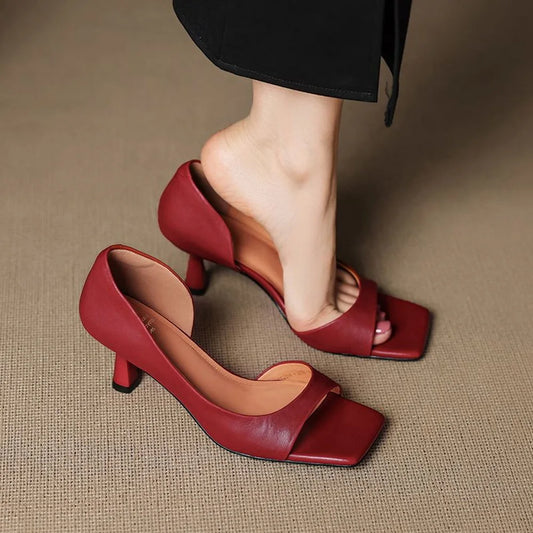 Valentina - Tacones de puntera cuadrada