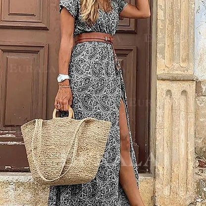 Vestido Maxi Bohemio Elegante de Viscosa Ligera