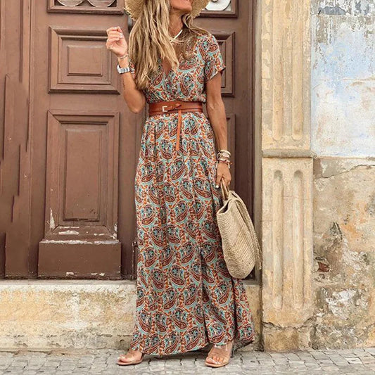 Vestido Maxi Bohemio Elegante de Viscosa Ligera