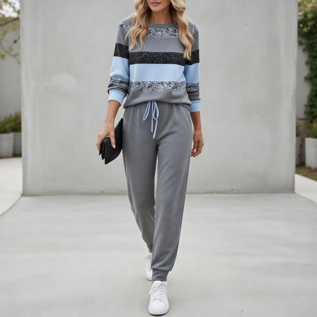 Conjunto Deportivo de Rayas para Mujer – Cómodo y Chic