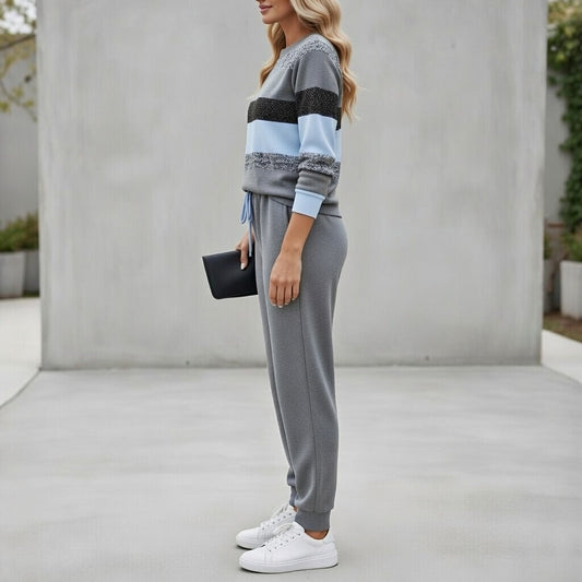 Conjunto Deportivo de Rayas para Mujer – Cómodo y Chic
