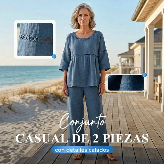 Marisa - Conjunto casual con detalles calados