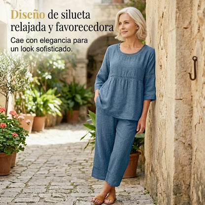 Marisa - Conjunto casual con detalles calados