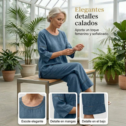 Marisa - Conjunto casual con detalles calados