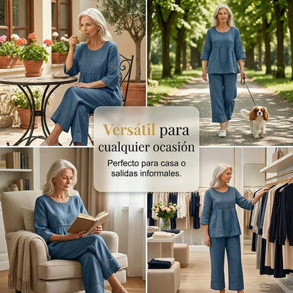 Marisa - Conjunto casual con detalles calados