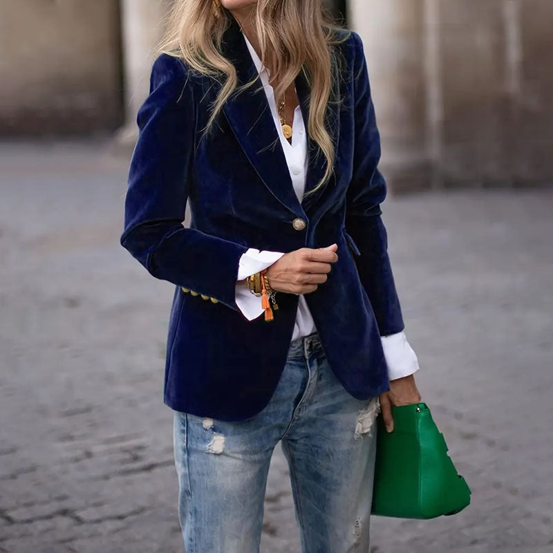 Lía - Blazer elegante de terciopelo