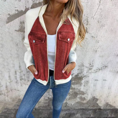Paula | Chaqueta vaquera de diseño combinado