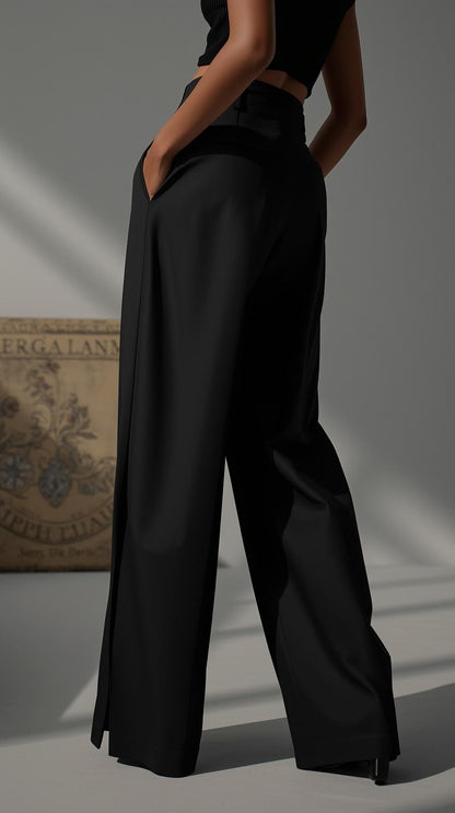 Pantalones Mujer Tiro Alto Modeladores Pierna Ancha