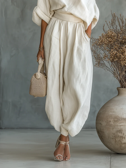 Conjunto Off Shoulder 2 Piezas Estilo Casual Chic