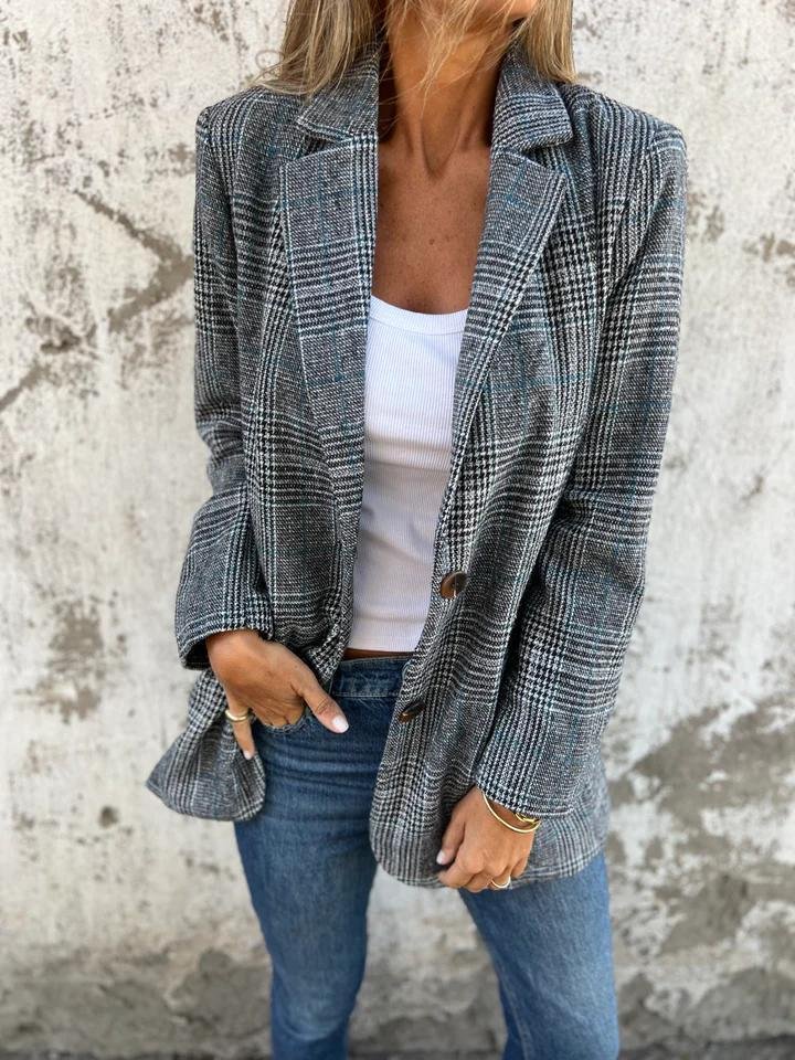 Teresa - Blazer elegante a cuadros